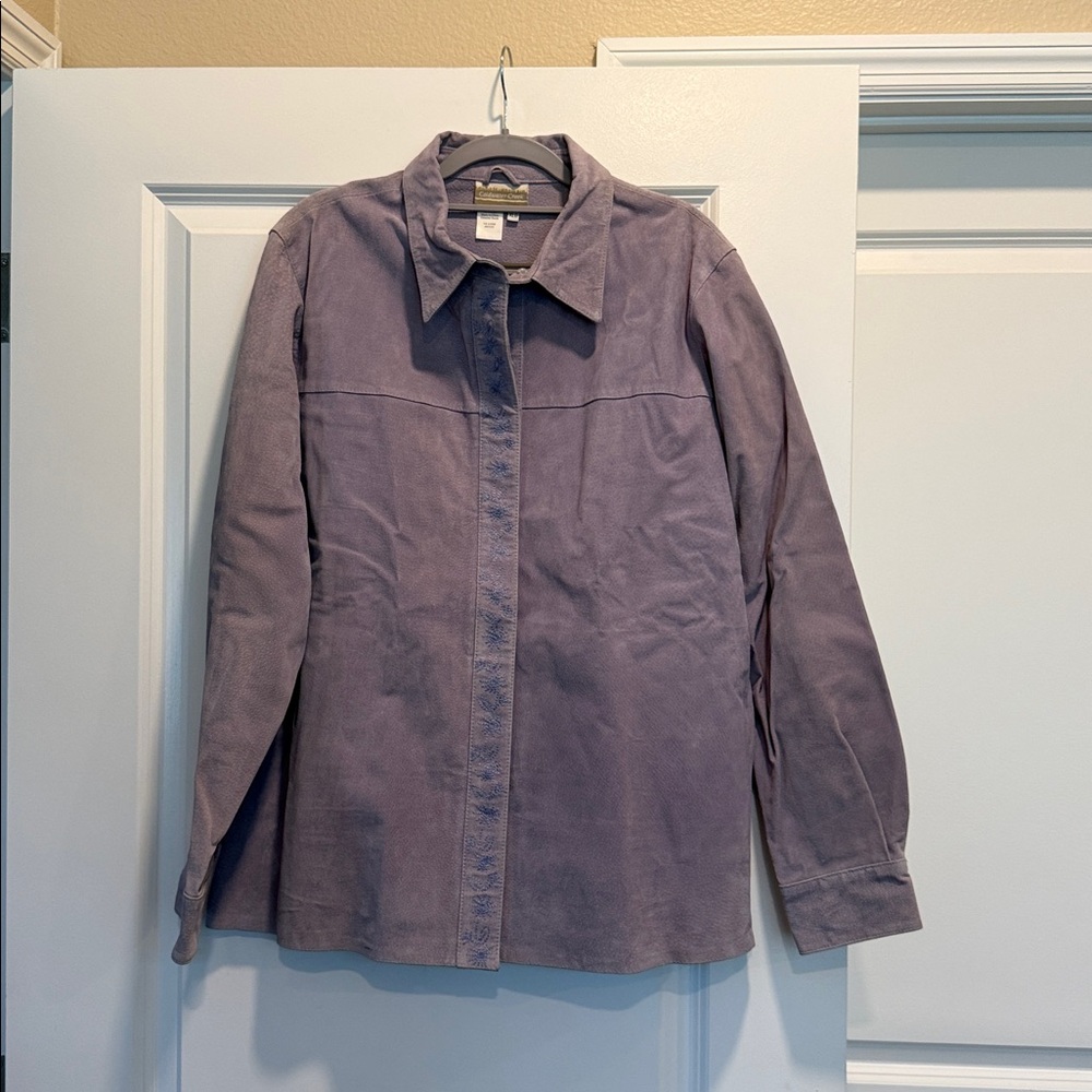 NWOT Suede Coldwater Creek XL Embroidered Jacket